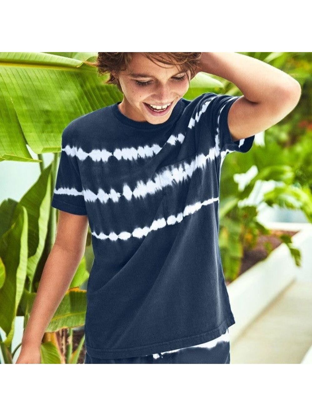 Size 14 Boys Mayoral Short Sleeve Tee in Navy and White